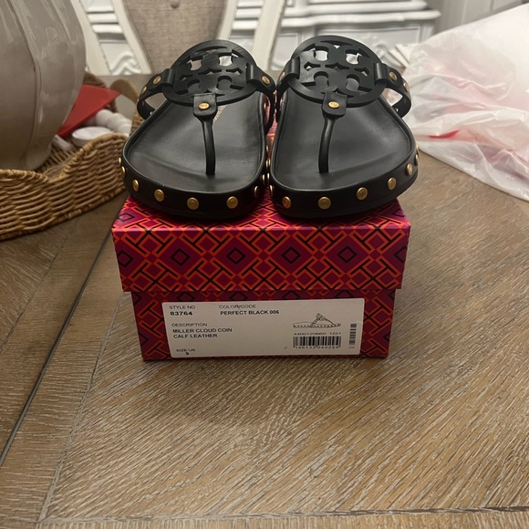 Tory Burch Shoes - Tory Burch Miller Cloud Coin with Gold Accents